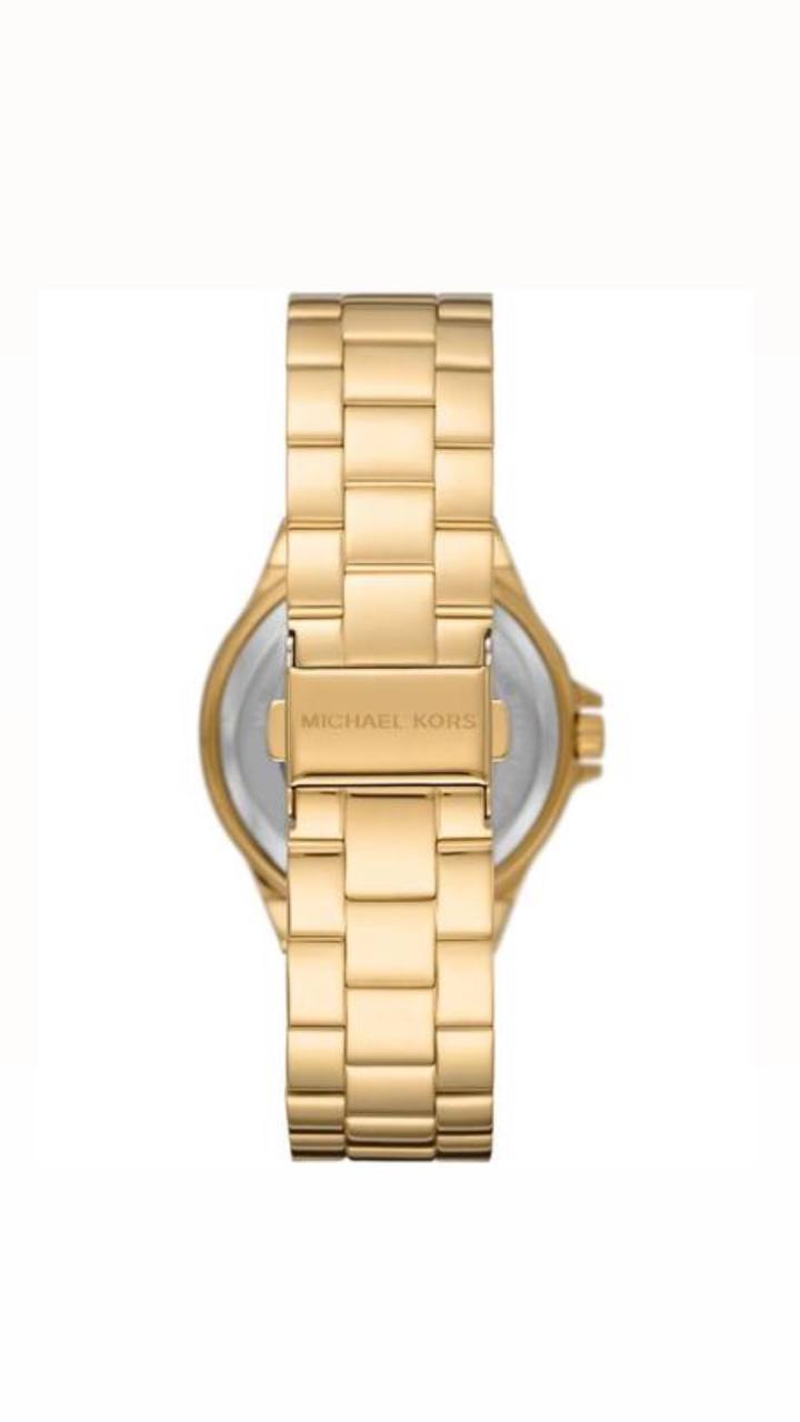 Michael Kors Women's Gold Crystal-Paved Logo Watch – Glamorous & Eye-Catching