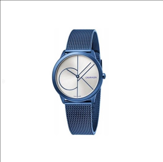 Calvin Klein Minimalist Blue Mesh Watch