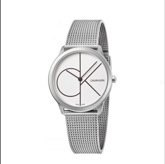 Calvin Klein Minimalist silver Mesh Watch