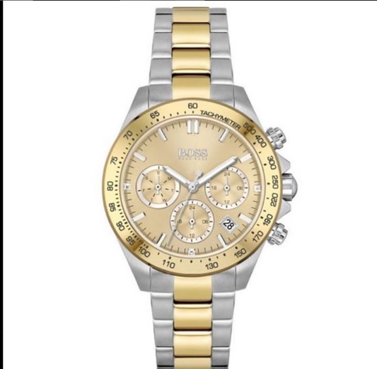 BOSS Two-Tone Gold & Silver Chronograph Watch