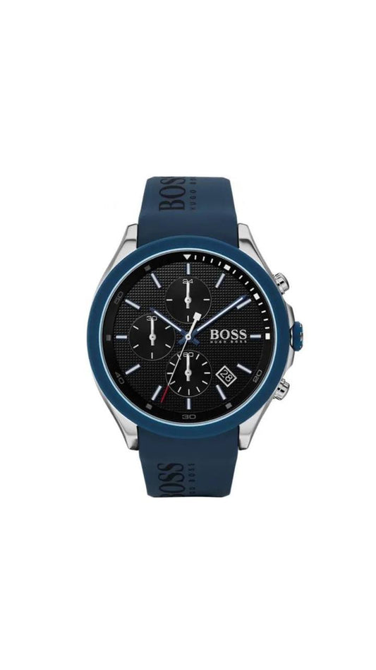 Hugo Boss Men's Blue Chronograph Watch with Silicone Strap – Sporty & Stylish