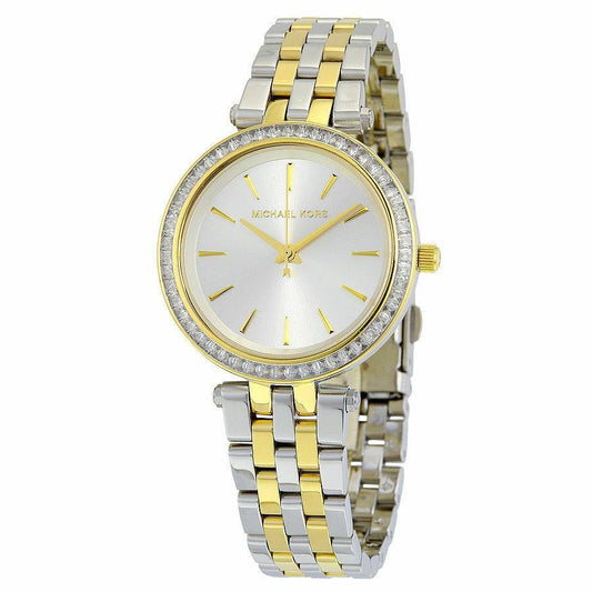 Michael Kors Women's Two-Tone Crystal Bezel Watch – Elegant & Timeless