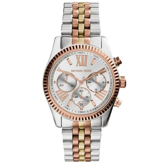 Michael Kors Men's Tri-Tone Chronograph Watch – Luxurious & Versatile Design